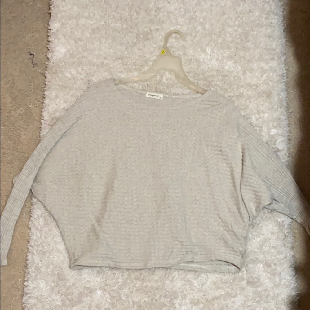 White bat wing sweater